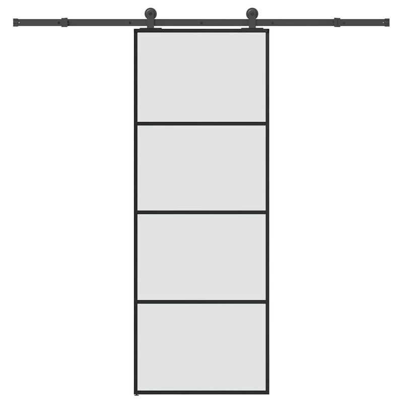 Afbeelding laden in galerijviewer, Vidaxl schuifdeur met beslag 76x205 cm esg-glas en aluminium
