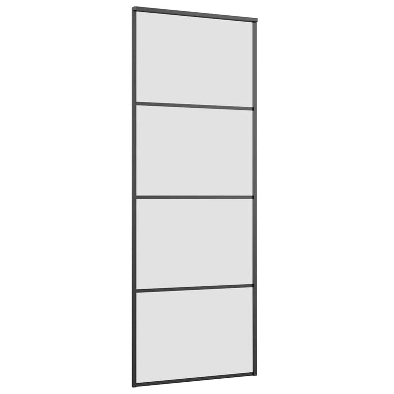 Afbeelding laden in galerijviewer, Vidaxl schuifdeur met beslag 76x205 cm esg-glas en aluminium
