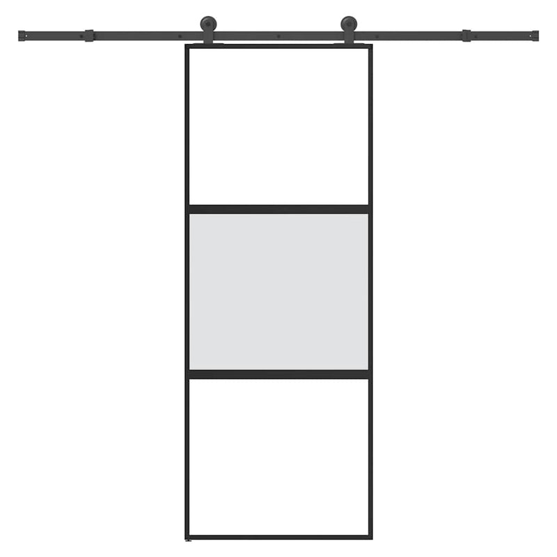 Chargez l'image dans la visionneuse de la galerie, Vidaxl schuifdeur met beslag 76x205 cm gehard glas en aluminium

