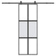 Vidaxl schuifdeur met beslag 76x205 cm gehard glas en aluminium