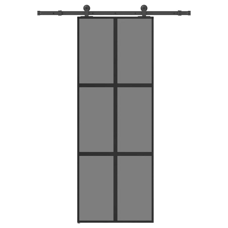 ギャラリービューアに画像をロードする, Vidaxl schuifdeur met beslag 76x205 cm gehard glas en aluminium

