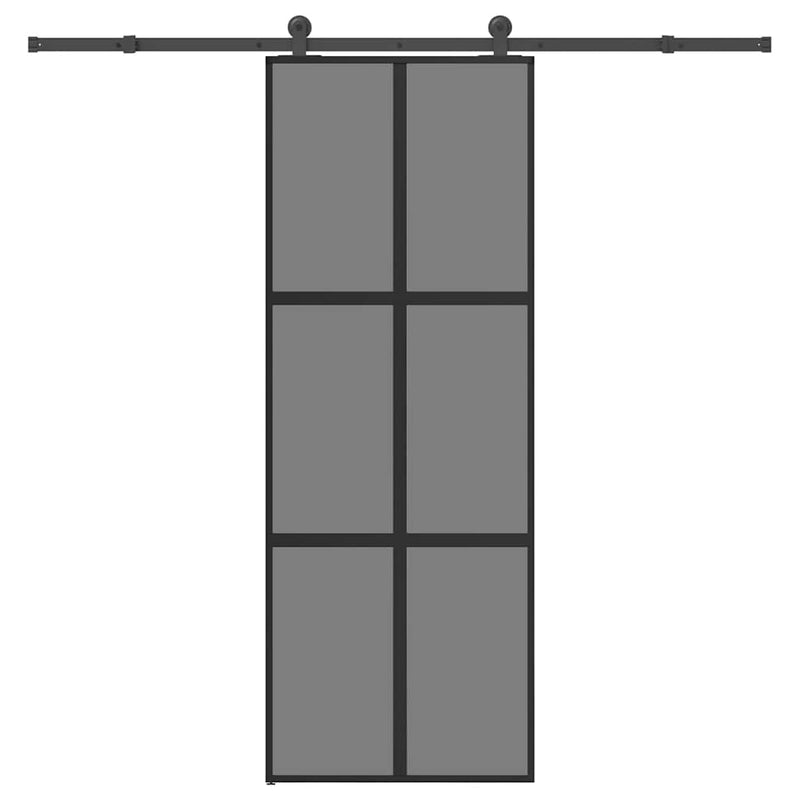 ギャラリービューアに画像をロードする, Vidaxl schuifdeur met beslag 76x205 cm gehard glas en aluminium
