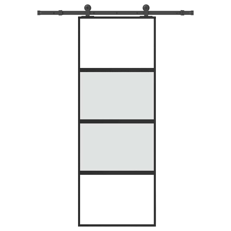 ギャラリービューアに画像をロードする, Vidaxl schuifdeur met beslag 76x205 cm gehard glas en aluminium
