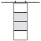 Vidaxl schuifdeur met beslag 76x205 cm gehard glas en aluminium