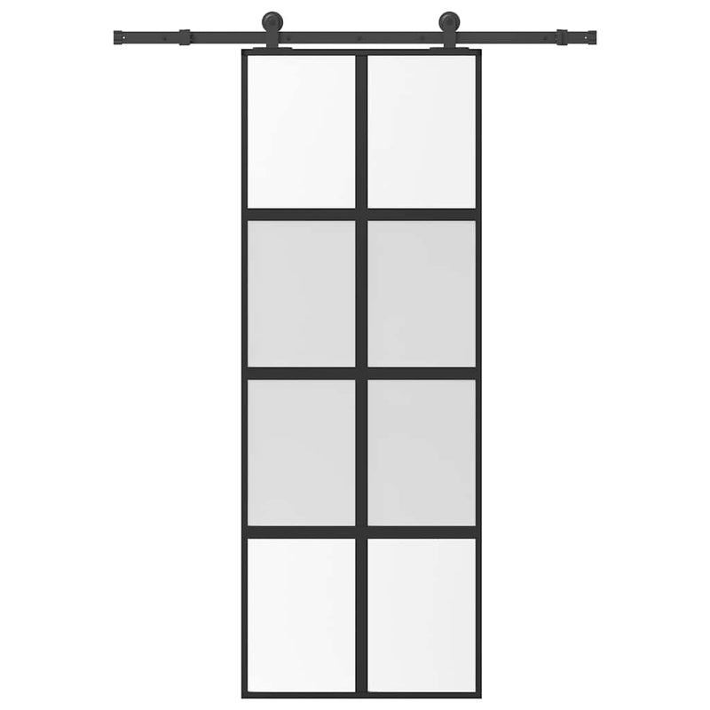 ギャラリービューアに画像をロードする, Vidaxl schuifdeur met beslag 76x205 cm gehard glas en aluminium
