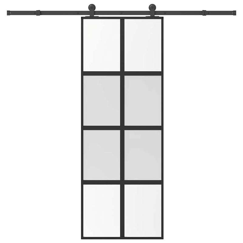 ギャラリービューアに画像をロードする, Vidaxl schuifdeur met beslag 76x205 cm gehard glas en aluminium
