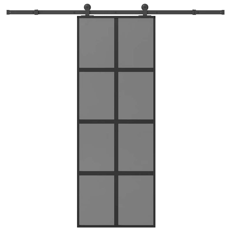 ギャラリービューアに画像をロードする, Vidaxl schuifdeur met beslag 76x205 cm gehard glas en aluminium
