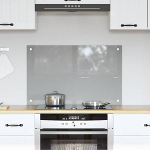 Vidaxl keuken spatscherm lichtgrijs 80 x 50 cm gehard glas