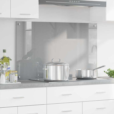 Vidaxl keuken spatscherm lichtgrijs 100 x 60 cm gehard glas