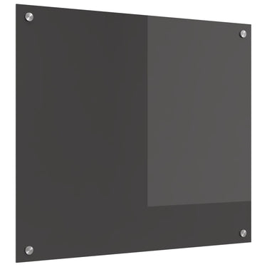 Vidaxl keuken spatscherm donkergrijs 70 x 60 cm gehard glas