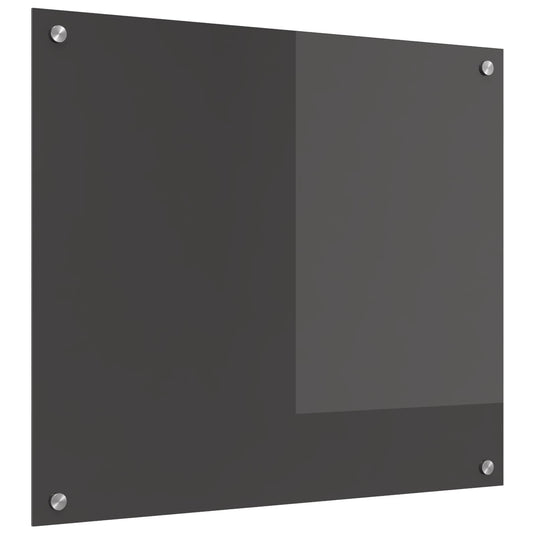 Vidaxl keuken spatscherm donkergrijs 70 x 60 cm gehard glas