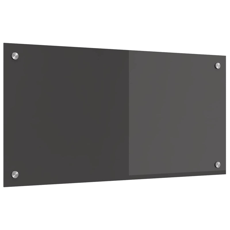 Chargez l'image dans la visionneuse de la galerie, Vidaxl keuken spatscherm donkergrijs 80 x 40 cm gehard glas
