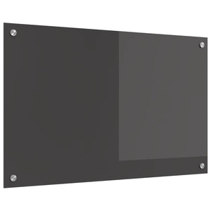 Vidaxl keuken spatscherm donkergrijs 80 x 50 cm gehard glas