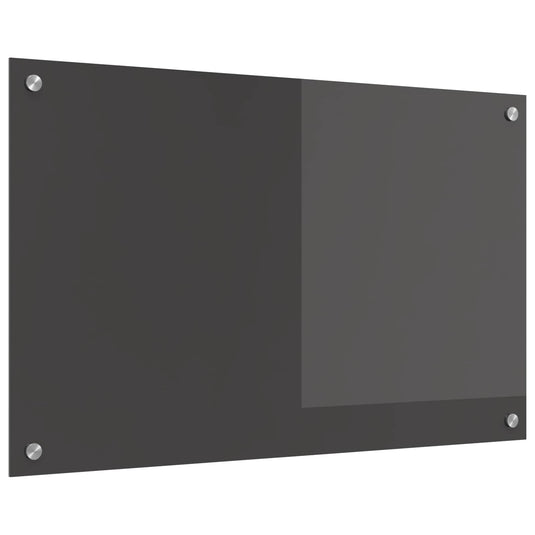 Vidaxl keuken spatscherm donkergrijs 80 x 50 cm gehard glas