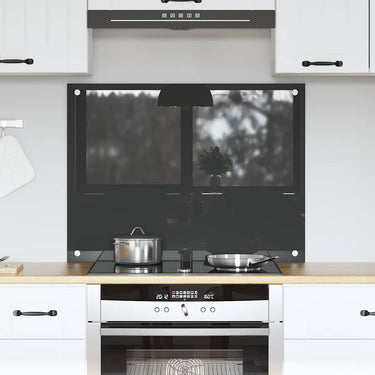Vidaxl keuken spatscherm donkergrijs 80 x 60 cm gehard glas