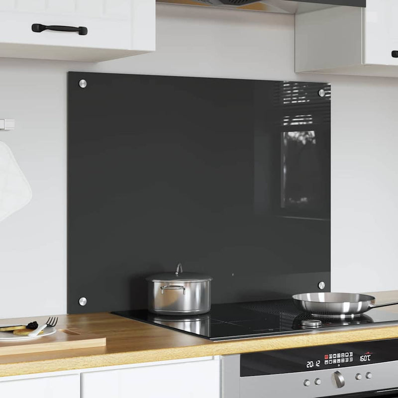 ギャラリービューアに画像をロードする, Vidaxl keuken spatscherm donkergrijs 80 x 60 cm gehard glas
