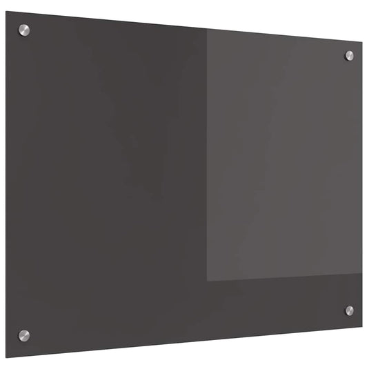 Vidaxl keuken spatscherm donkergrijs 80 x 60 cm gehard glas