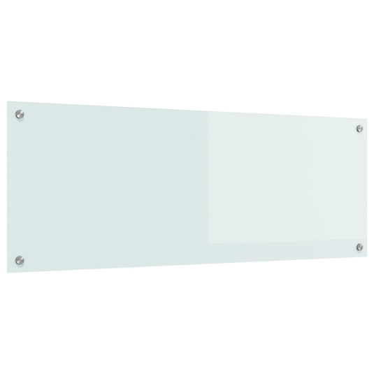 Vidaxl keuken spatscherm wit 110 x 40 cm gehard glas