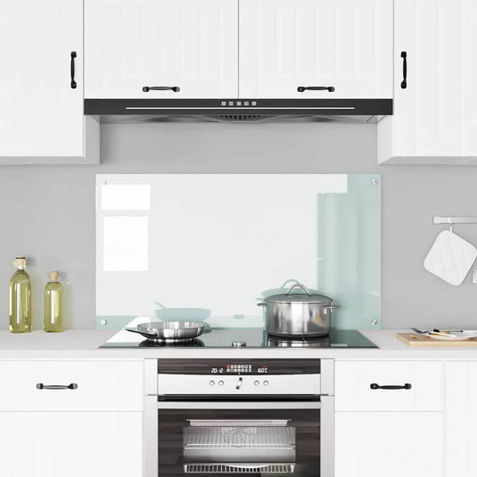 Vidaxl keuken spatscherm wit 110 x 60 cm gehard glas