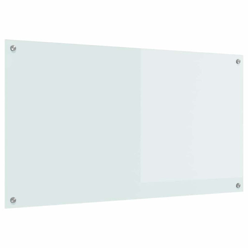 Afbeelding laden in galerijviewer, Vidaxl keuken spatscherm wit 110 x 60 cm gehard glas

