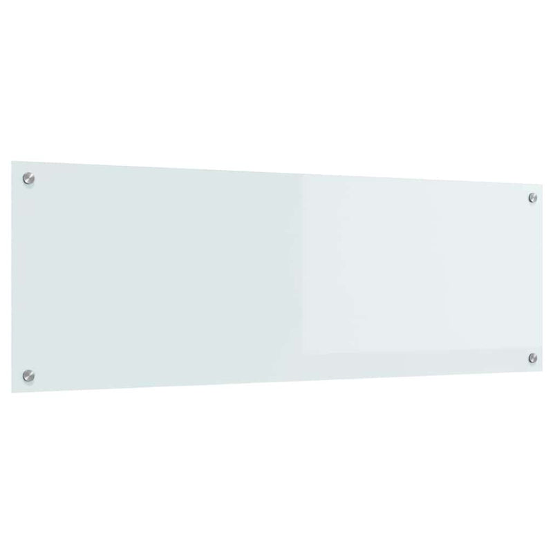 Afbeelding laden in galerijviewer, Vidaxl keuken spatscherm wit 120 x 40 cm gehard glas
