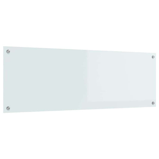 Vidaxl keuken spatscherm wit 120 x 40 cm gehard glas