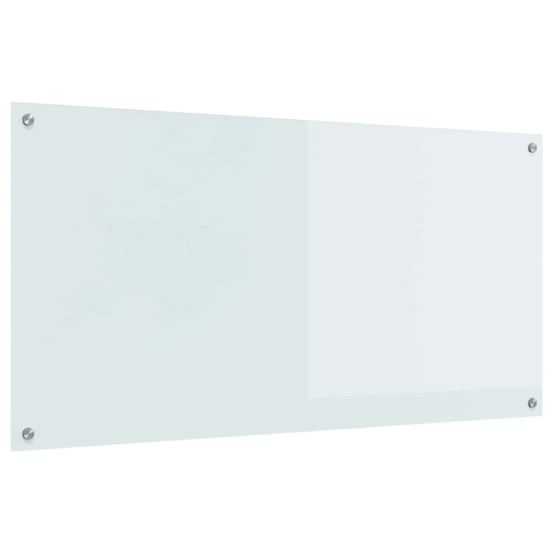 Afbeelding laden in galerijviewer, Vidaxl keuken spatscherm wit 120 x 60 cm gehard glas
