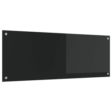 Vidaxl keuken spatscherm zwart 110 x 40 cm gehard glas