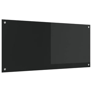 Vidaxl keuken spatscherm zwart 110 x 50 cm gehard glas