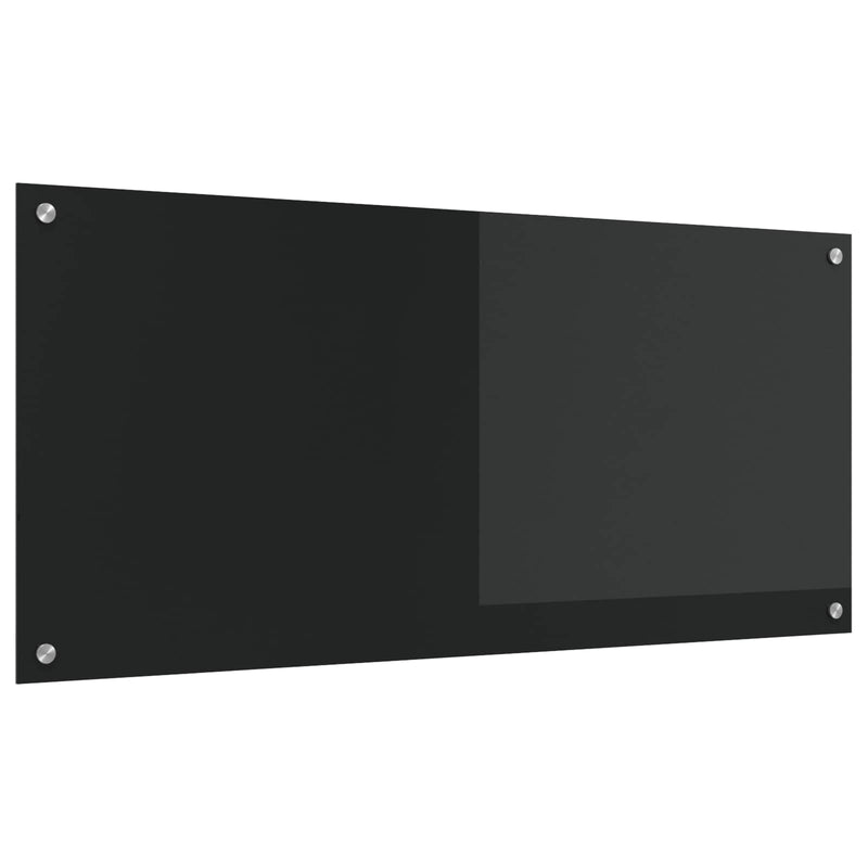 ギャラリービューアに画像をロードする, Vidaxl keuken spatscherm zwart 110 x 50 cm gehard glas
