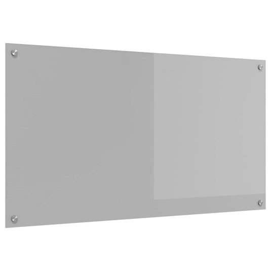 Vidaxl keuken spatscherm lichtgrijs 110 x 60 cm gehard glas