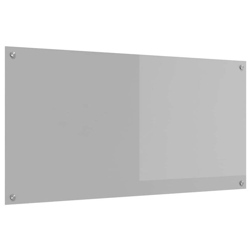 Afbeelding laden in galerijviewer, Vidaxl keuken spatscherm lichtgrijs 120 x 60 cm gehard glas

