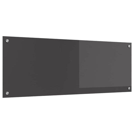 Vidaxl keuken spatscherm donkergrijs 110 x 40 cm gehard glas