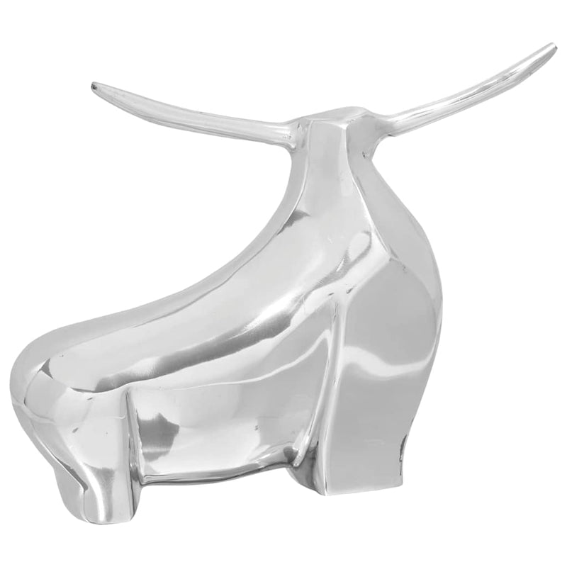 ギャラリービューアに画像をロードする, Vidaxl stierensculptuur zilver 37 x 44 x 17 cm aluminium
