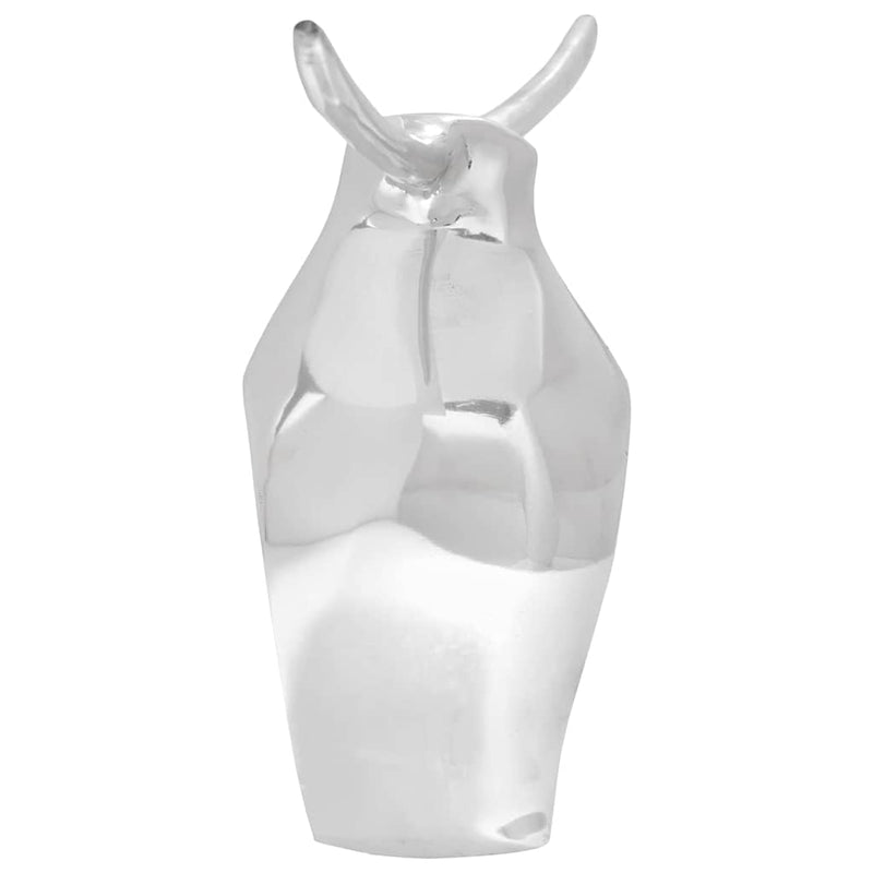 ギャラリービューアに画像をロードする, Vidaxl stierensculptuur zilver 37 x 44 x 17 cm aluminium
