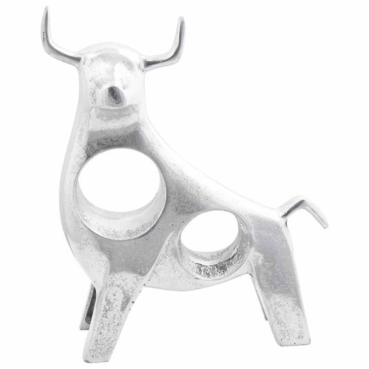 Vidaxl stierensculptuur zilver 22 x 9.5 x 34 cm aluminium