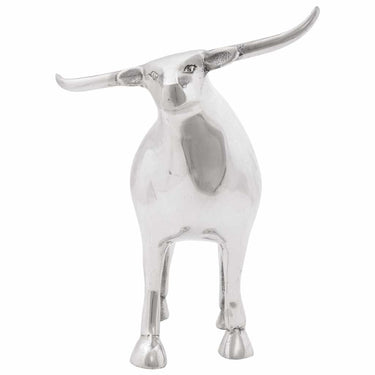 Vidaxl stierensculptuur zilver 20 x 17 x 23 cm aluminium