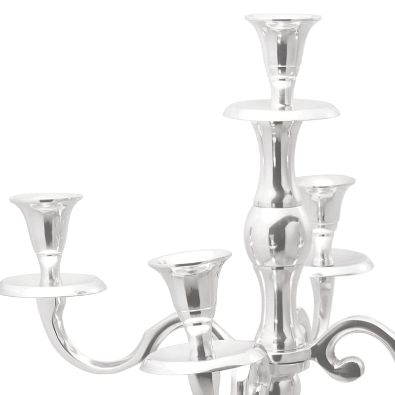 Afbeelding laden in galerijviewer, Vidaxl kaarsenhouder zilver 32 x 32 x 79,5 cm aluminium
