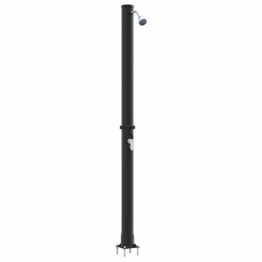 Vidaxl buitenzonne-douche zwart 217 cm pvc en aluminium