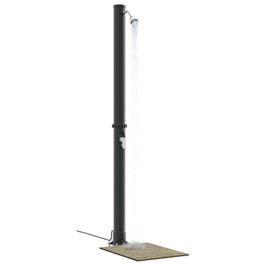 Vidaxl buitenzonne-douche zwart 217 cm pvc en aluminium