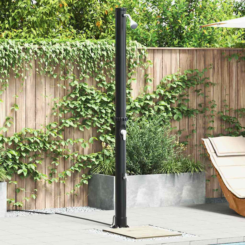 ギャラリービューアに画像をロードする, Vidaxl buitenzonne-douche zwart 217 cm pvc en aluminium
