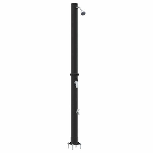Vidaxl buitenzonne-douche zwart 217 cm pvc en aluminium