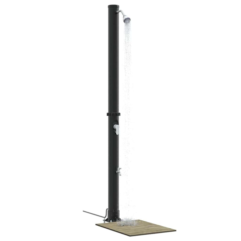 ギャラリービューアに画像をロードする, Vidaxl buitenzonne-douche zwart 217 cm pvc en aluminium
