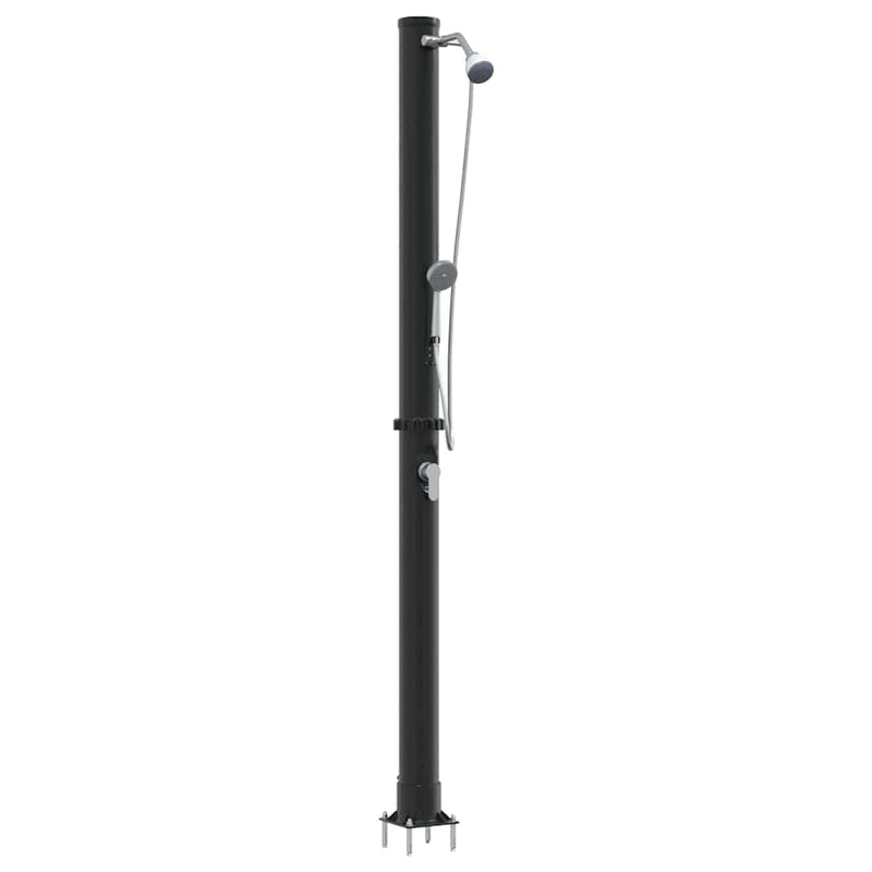 ギャラリービューアに画像をロードする, Vidaxl buitenzonne-douche zwart 217 cm pvc en aluminium

