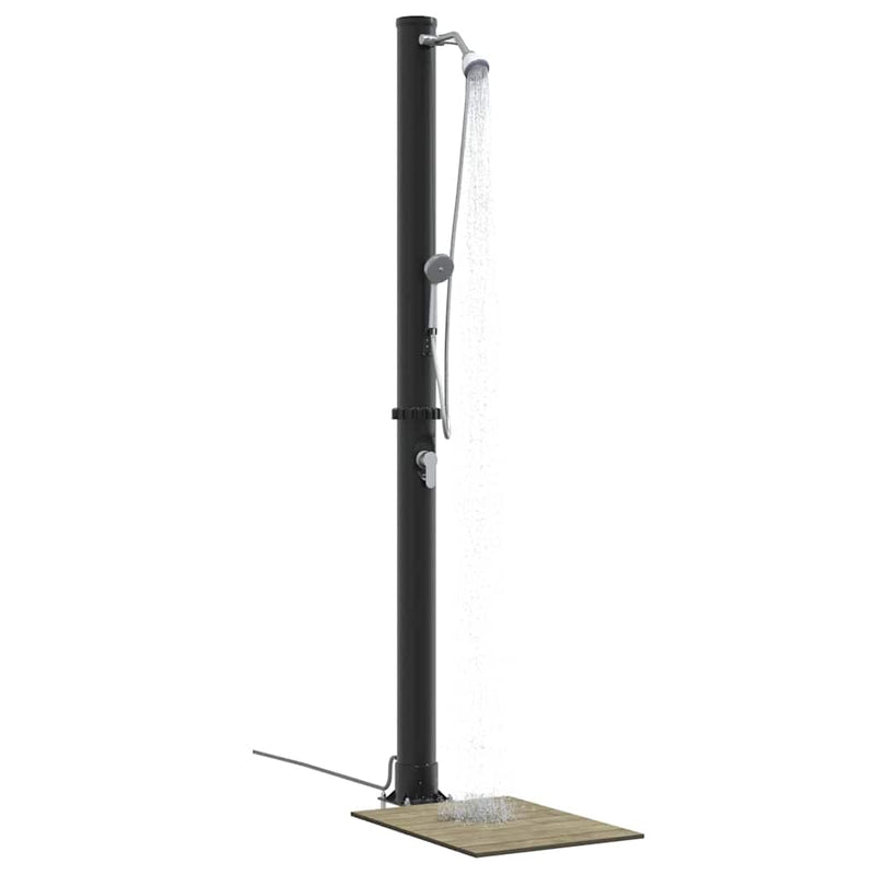 ギャラリービューアに画像をロードする, Vidaxl buitenzonne-douche zwart 217 cm pvc en aluminium
