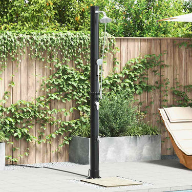Vidaxl buitenzonne-douche zwart 217 cm pvc en aluminium