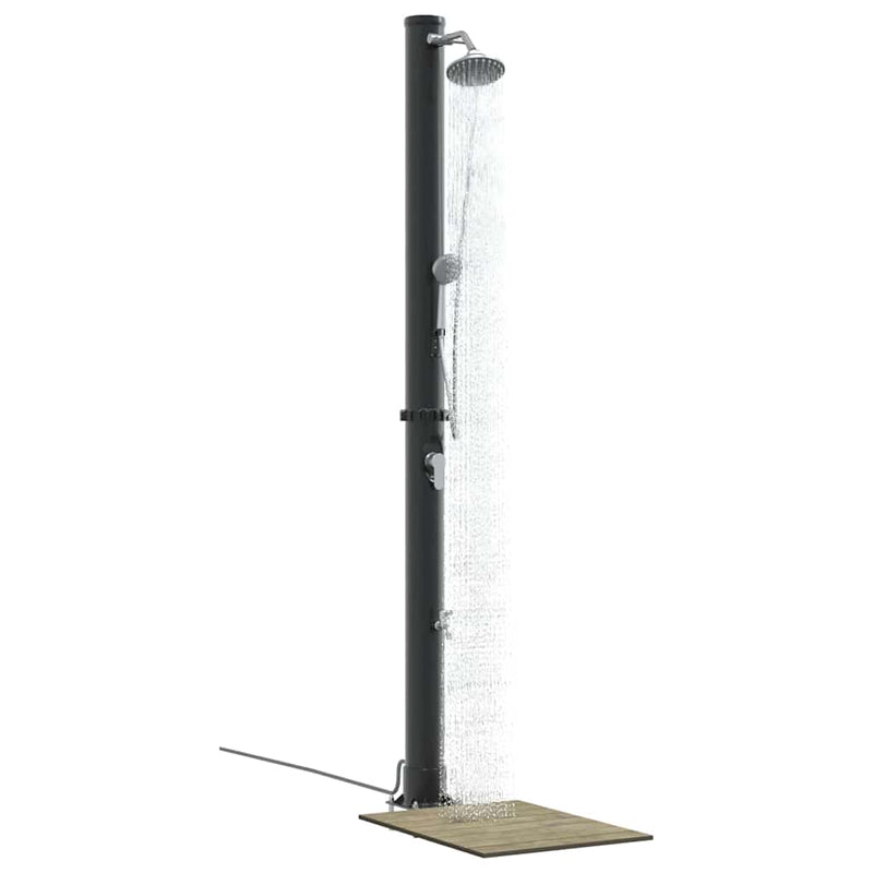 ギャラリービューアに画像をロードする, Vidaxl buitenzonne-douche zwart 217 cm pvc en aluminium
