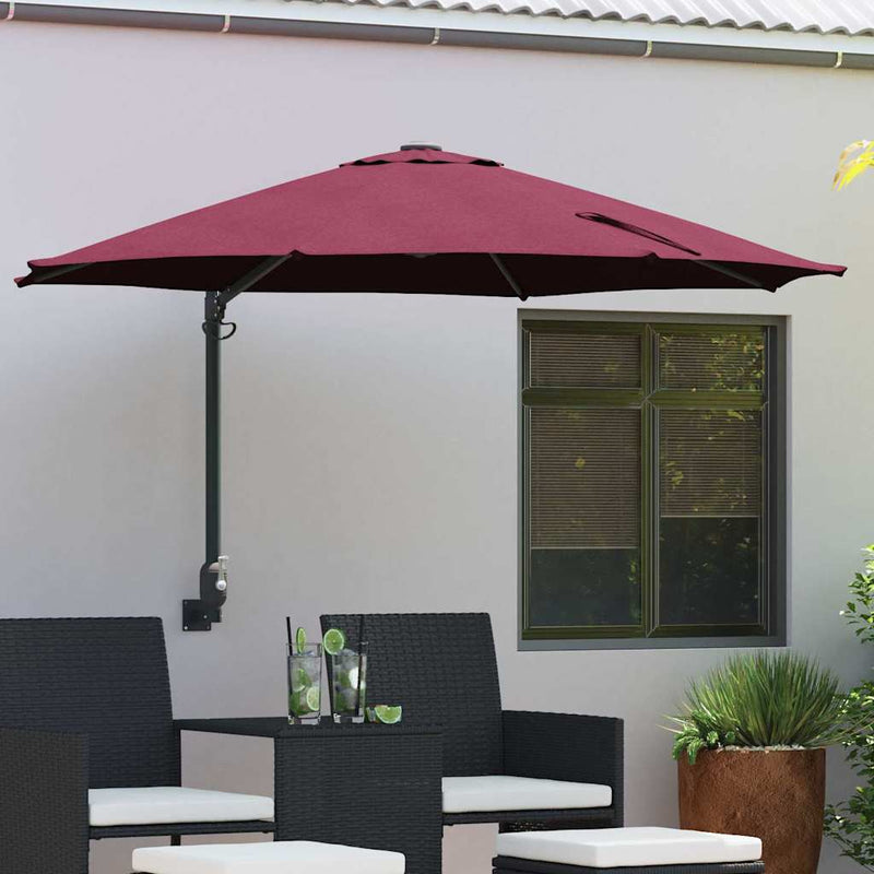 ギャラリービューアに画像をロードする, Vidaxl tuinparasol bordeaux rood 248 x 248 x 148 cm polyester en staal
