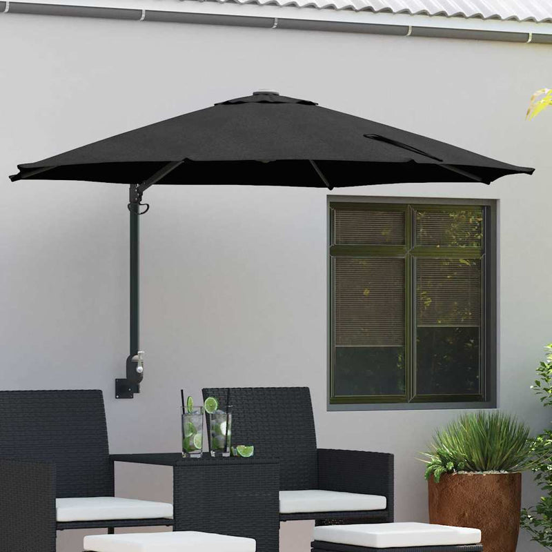 ギャラリービューアに画像をロードする, Vidaxl tuinparasol zwart 248 x 248 x 148 cm polyester en staal
