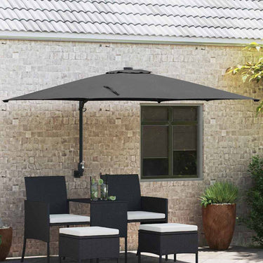 Vidaxl tuinparasol antraciet 248,5 x 247,5 x 160 cm polyester en staal